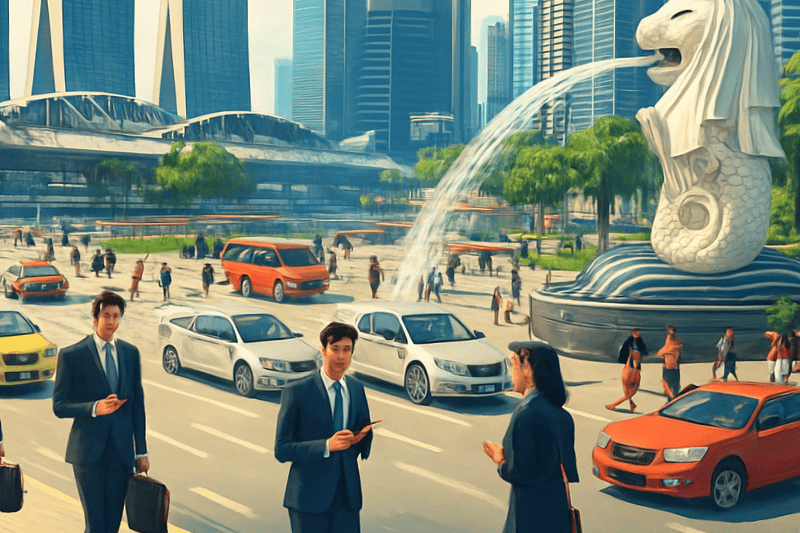 シンガポールで仕事する人